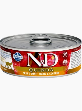 N&D CAT QUINOA Skin & Coat - QUALGIA E COCCO 80 GR