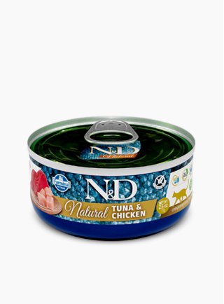 N&D CAT NATURAL TONNO E POLLO  80 gr -complementary food