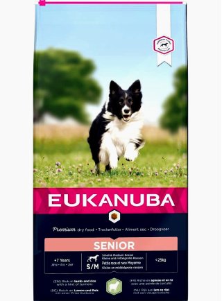 Eukanuba Dog Senior Small/Medium Agnello & Riso kg 12 - SCAD. 02/2023