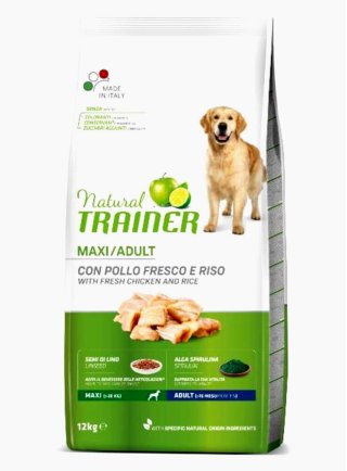 Trainer Natural Dog Adult Maxi Pollo fresco e  Riso  12 KG