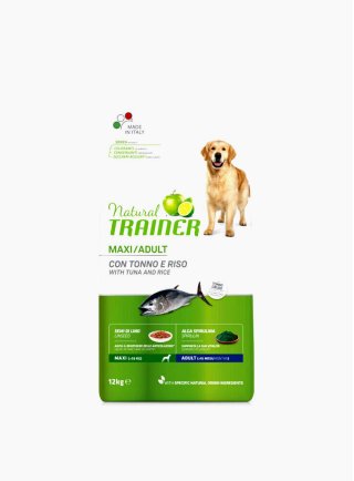 Trainer Natural Dog Adult Maxi tonno riso alga spirulina 12 KG
