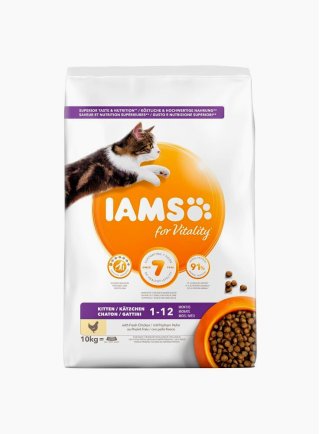 Iams for Vitality Cat Base Kitten All Breeds Chicken 10 Kg
