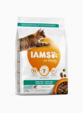Iams for Vitality Cat Sterilised Adult All Breeds Salmon 0,35 Kg