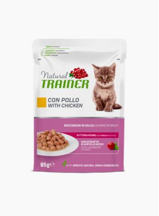Trainer Natural Kitten&Young Pollo buste 12 x 85g