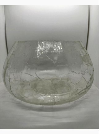 Boccia in vetro zigrinata diam. 26 cm altezza 26 cm