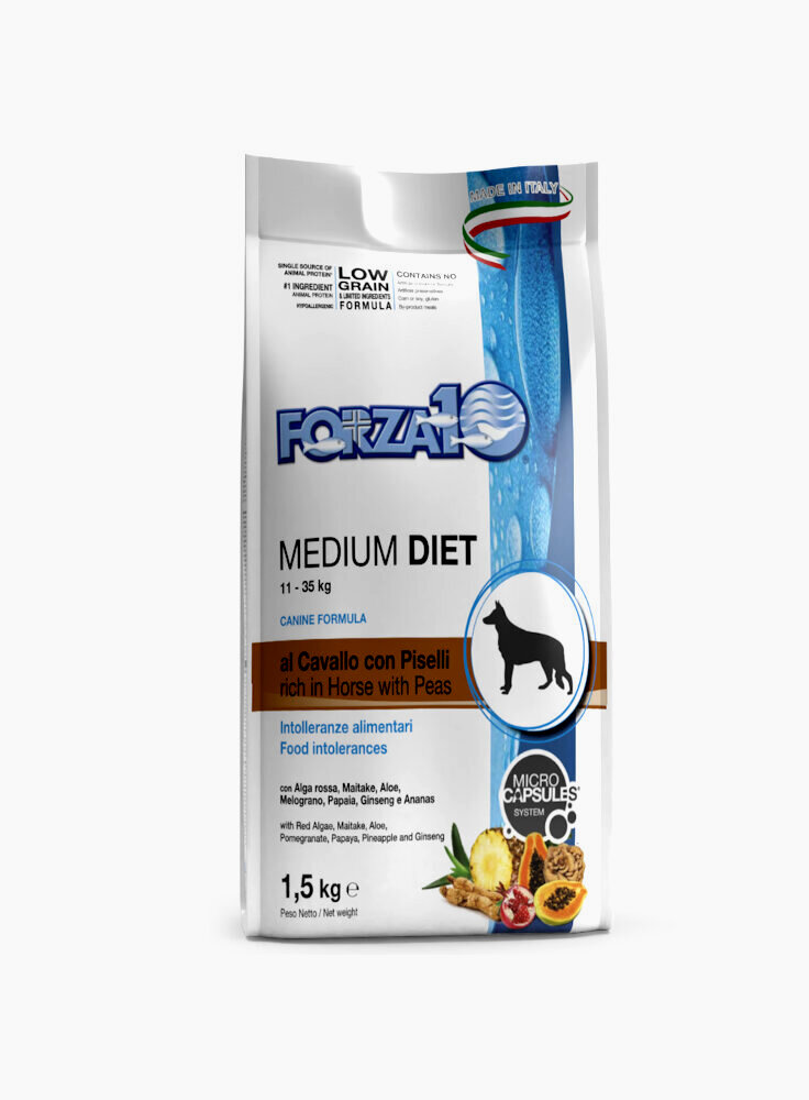 Forza 10 Medium Diet Low Grain Cavallo - Piselli kg 12