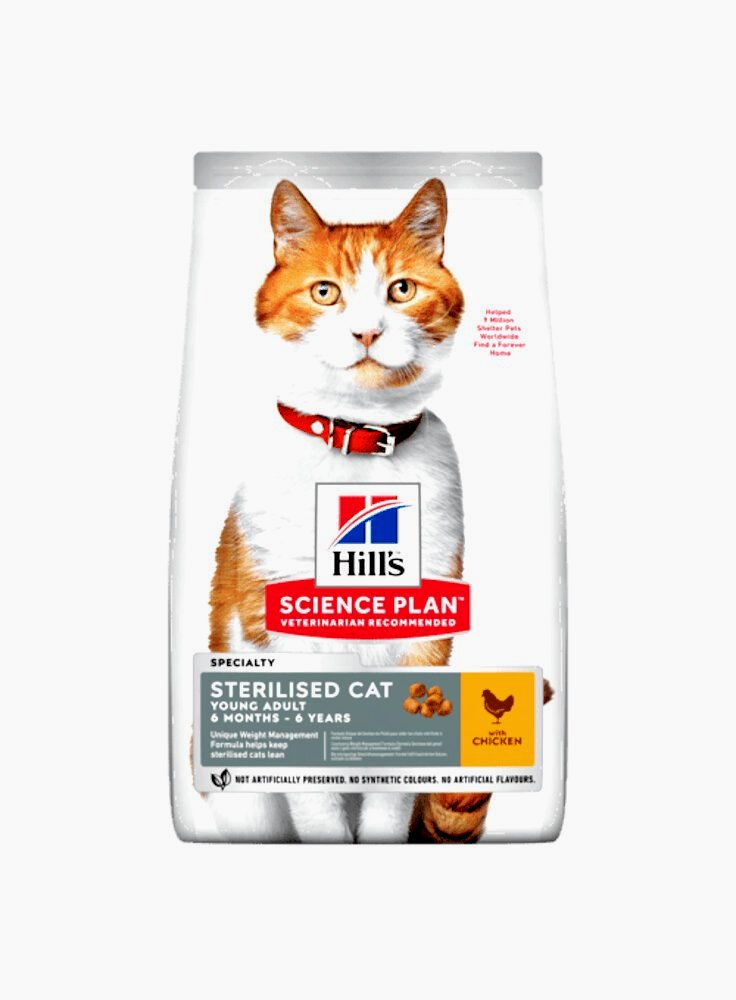 Hill's feline Sterilised cat young adult pollo