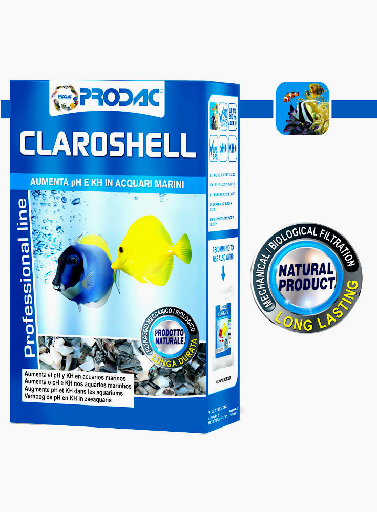 Prodac Claroshell Materiale Filtrante stabilizzatore Ph acquario 1 kg