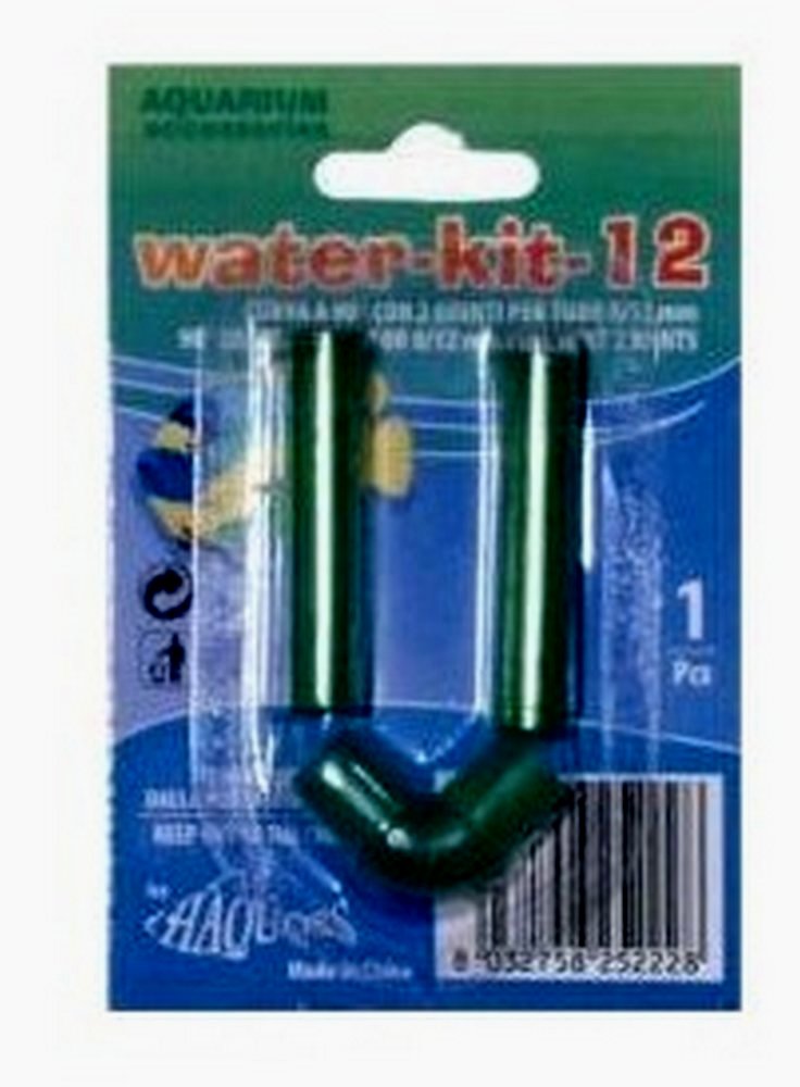 Curva tubo a 90° con 2 giunti water kit
