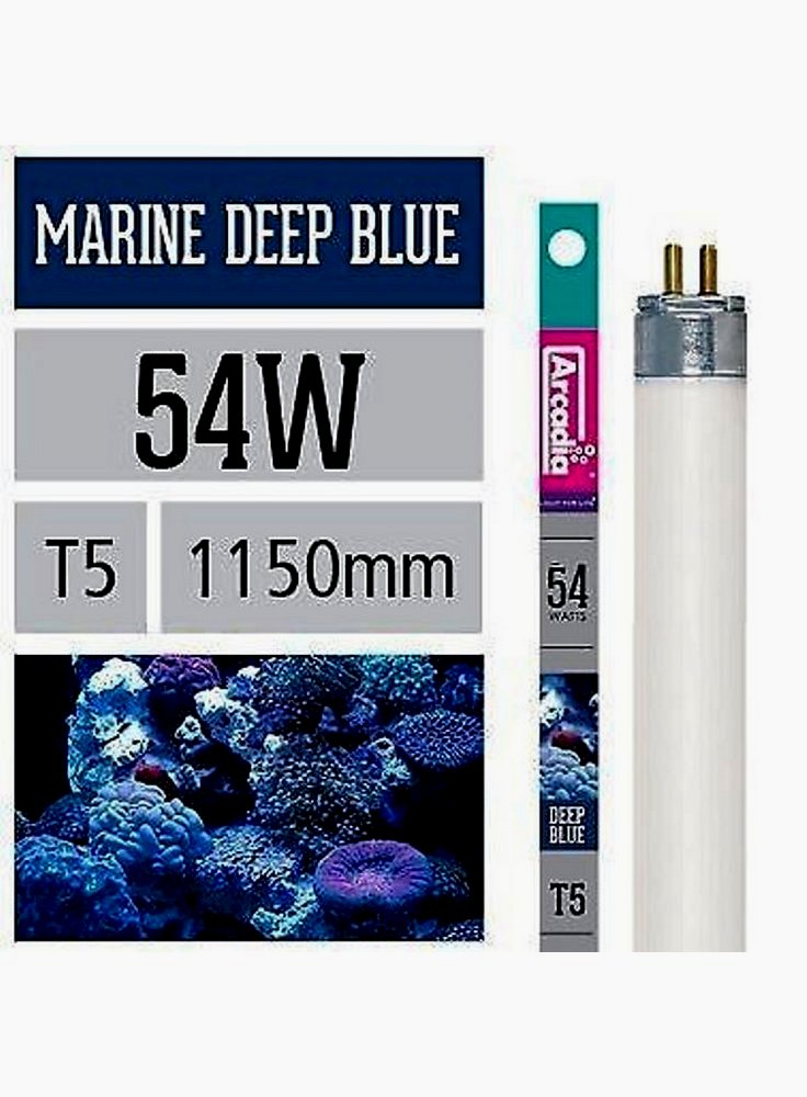 Arcadia Neon Marine Blue attinico T5 54W luce per acquario marino esalta i coralli