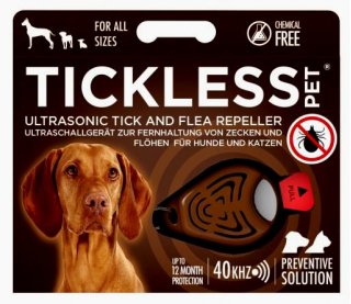 TICKLESS PET - Repellente ad ultrasuoni per animali colore marrone