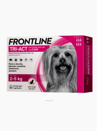 FRONTLINE TRI-ACT SPOT-ON XS 2-5KG 6PIP