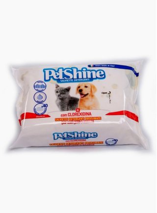 Salviette detergenti cani e gatti clorexidina [40pz.]
