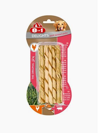 8in1 Snack cane Delights Twisted MAIALE 10 pz. 55 g.