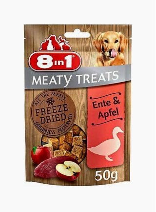 8in1 Snack cane Freeze Dried Dog Meaty Treats Anatra e Mela 50 g