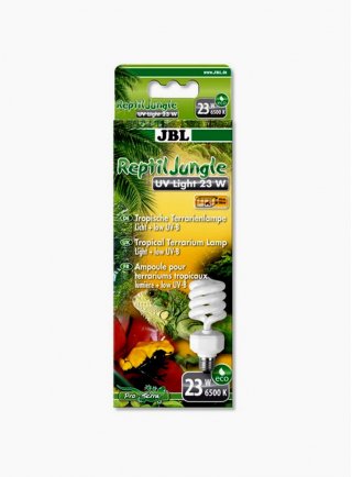 JBL ReptilJungle UV 23w lampada risparmio energetico per rettili foresta pluviale con raggi UV