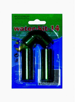 Curva tubo a 90° con 2 giunti water kit 14 16/22