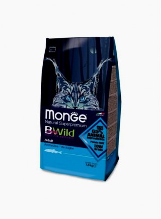 Monge BWILD LOW GRAIN ADULT Acciughe 1,5kg - gatto