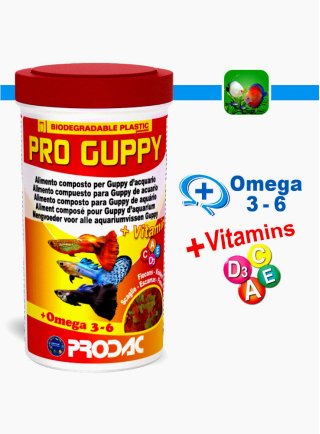 Prodac Pro Guppy Alimento per Pesci Guppy d'acquario