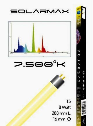 Lampada t5 Solarmax 7.500 k 8Watt/288mm
