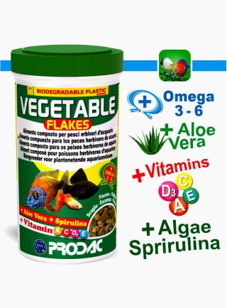 Prodac Vegetable Flakes Mangime per pesci tropicali in scaglie