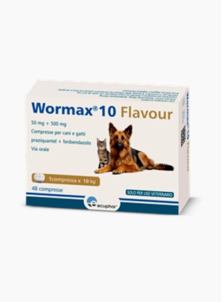 WORMAX 10 FLAVOUR 50/500mg 48cpr - cane e gatto