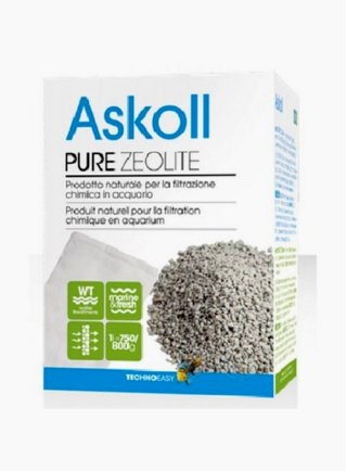 Askoll pure zeolite prodotto naturale per la filtrazione in acquario 800 gr