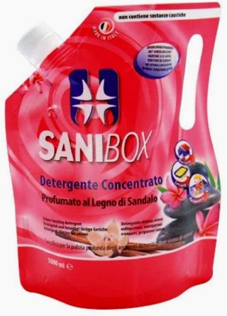 Detergente concentrato legno di sandalo Sanibox 1000 ml