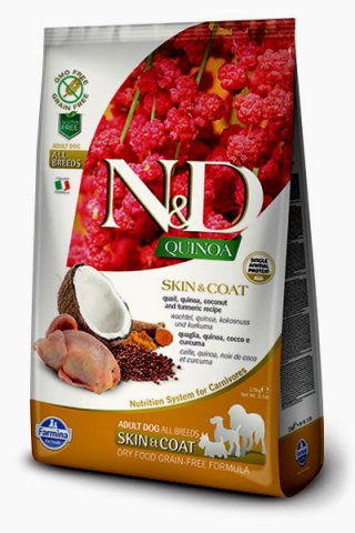 Farmina N&D Quinoa Adult Skin & Coat quaglia, cocco e Curcuma 2.5 Kg