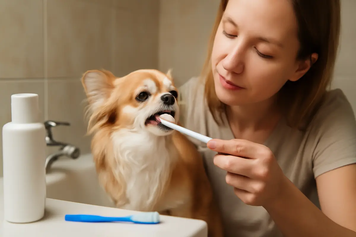 Pulizia dei denti nei cani di piccola taglia: un metodo semplice per prevenire alitosi e malattie