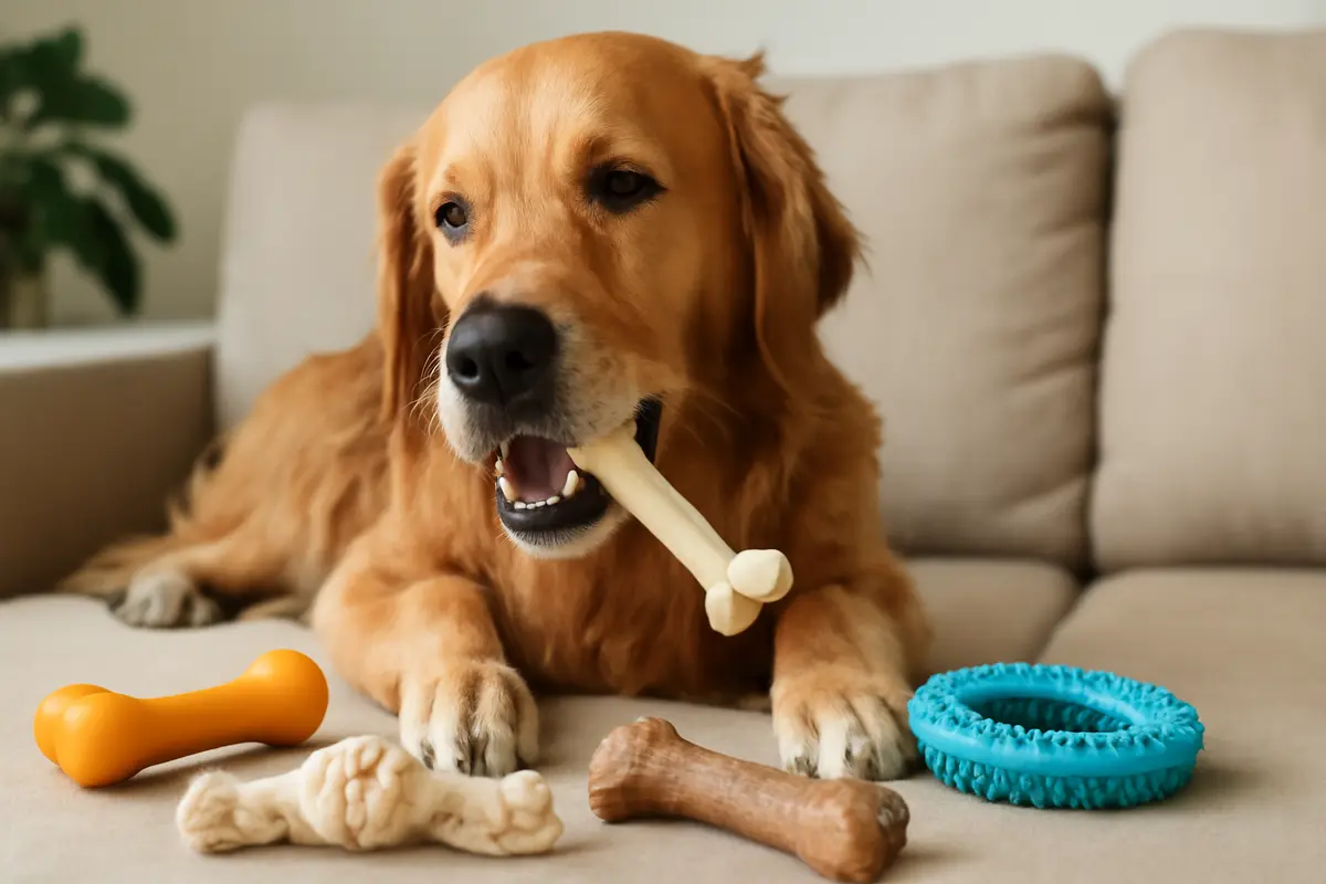 Giochi per masticare cane: quali materiali proteggono davvero denti e gengive