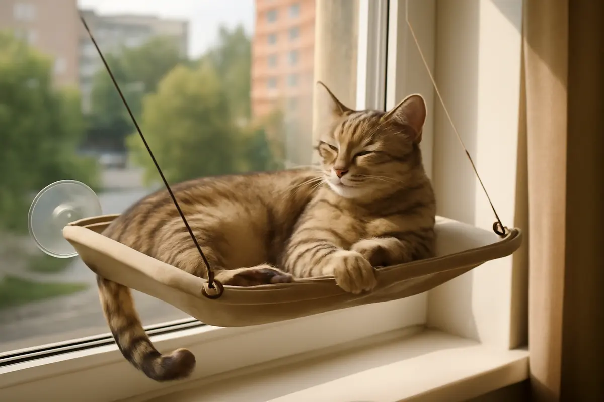 Amache per gatti da finestra: un trucco per aumentare il loro relax preferito