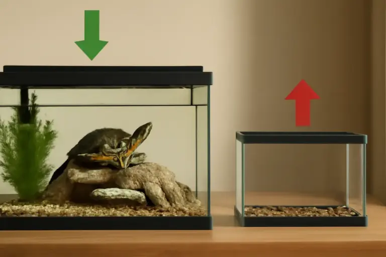 Quale terrario è adatto per una tartaruga d’acqua? Un errore di misura può comprometterne la salute